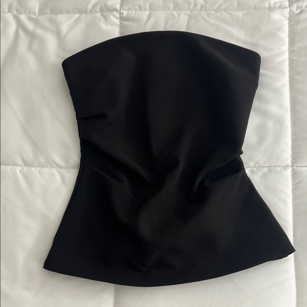 Zara Black Strapless Blouse